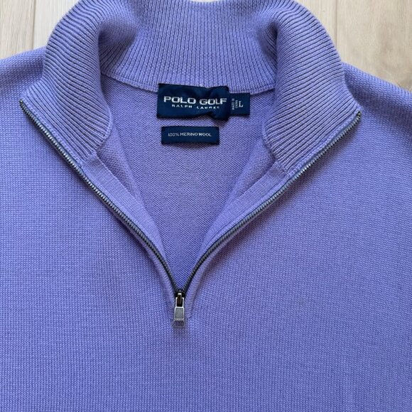 Men's Polo Ralph Lauren Lavender Sweater Vest Large - Picture 3 of 3